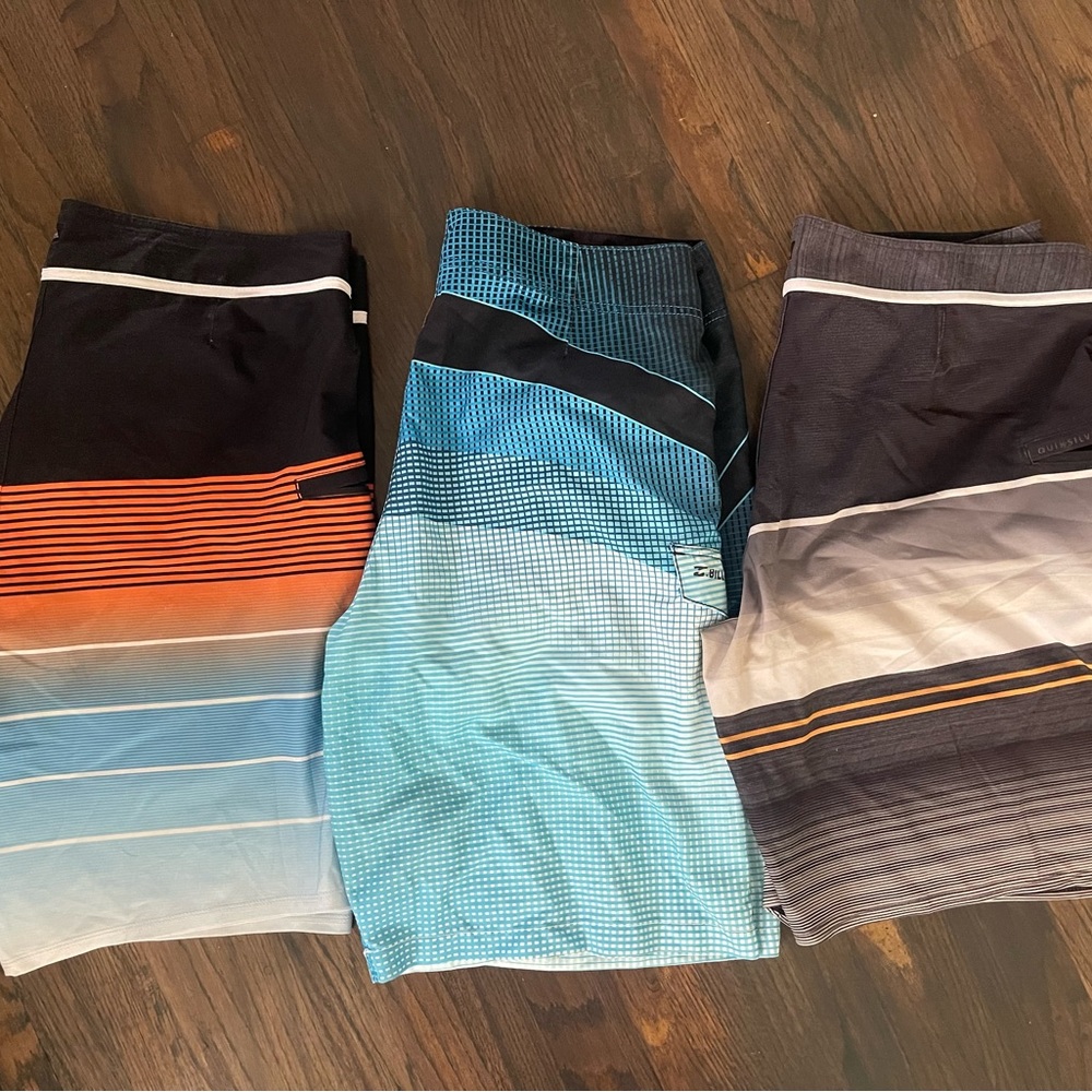 Lot of Men’s Boardshorts Quicksilver and Billabong size 38